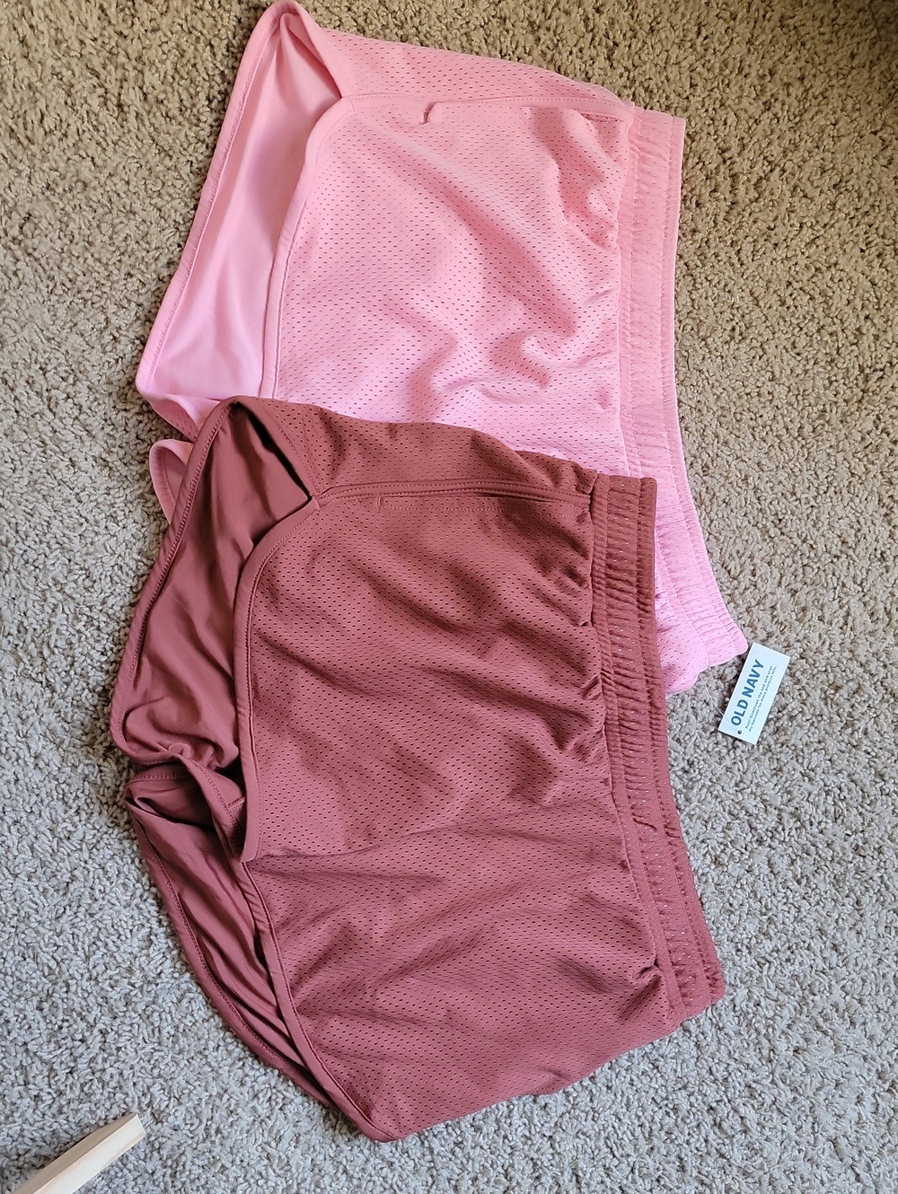 Old Navy Pink and Mauve Athletic Mesh Shorts Duo
